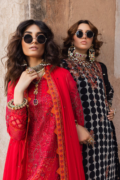 Pakistani Suits 3-PC Unstitched Embroidered Chiffon VSL5-13 Al Libaas