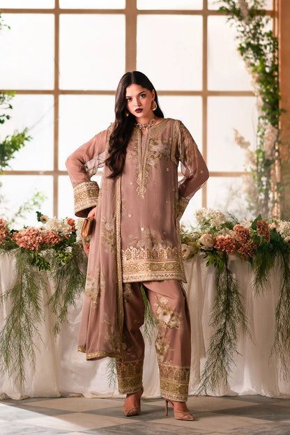 3-PC Unstitched Embroidered Chiffon VSL5-02 Al Libaas