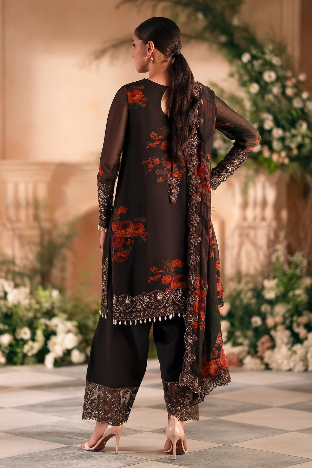 3-PC Unstitched Embroidered Chiffon VSL5-04 Al Libaas