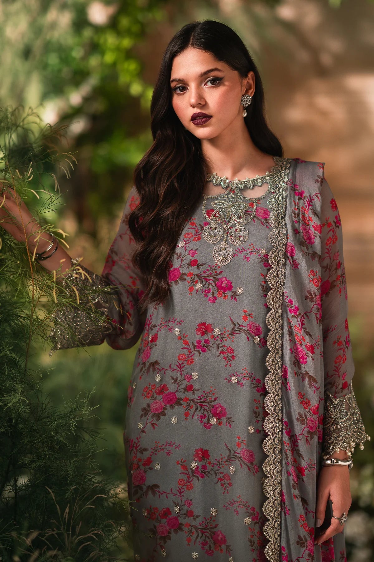 3-PC Unstitched Embroidered Chiffon VSL5-05 Al Libaas