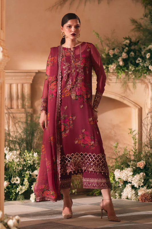 3-PC Unstitched Embroidered Chiffon VSL5-08 Al Libaas