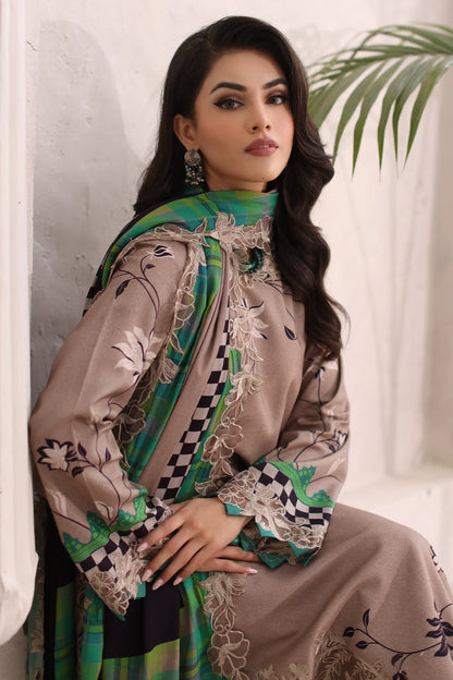 Pakistani Suits 3-Pc Embroidered Linen Shawl Suit Collection CVW4-02 Al Libaas