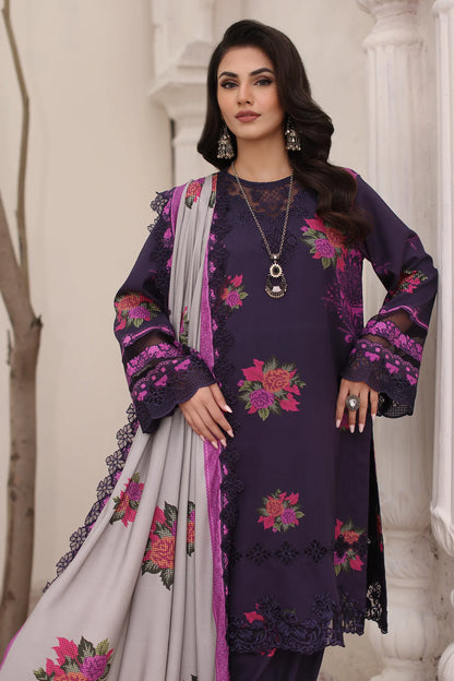 Pakistani Suits 3-Pc Embroidered Linen Shawl Suit Collection CVW4-03 Al Libaas