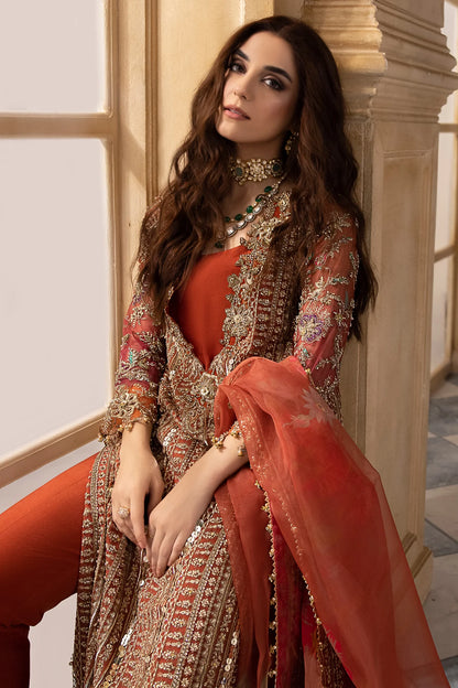 Pakistani Suits 3-Pc Unstitched Premium Luxury Handwork Chiffon with Premium Embroidered Dupatta DJW4-04 Al Libaas