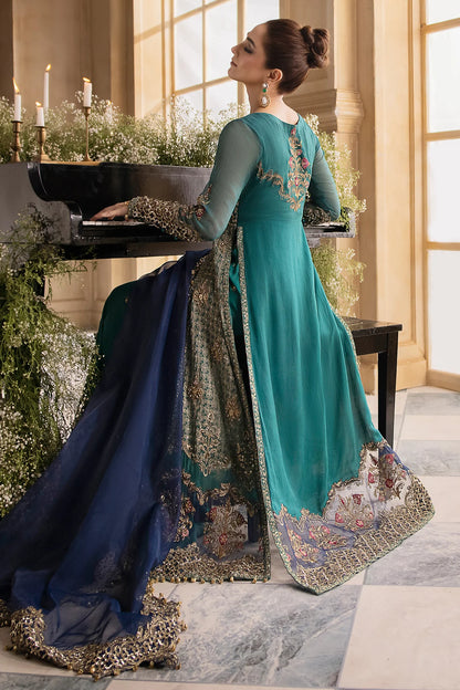 Pakistani Suits 3-Pc Unstitched Premium Luxury Handwork Chiffon with Premium Embroidered Dupatta DJW4-07 Al Libaas