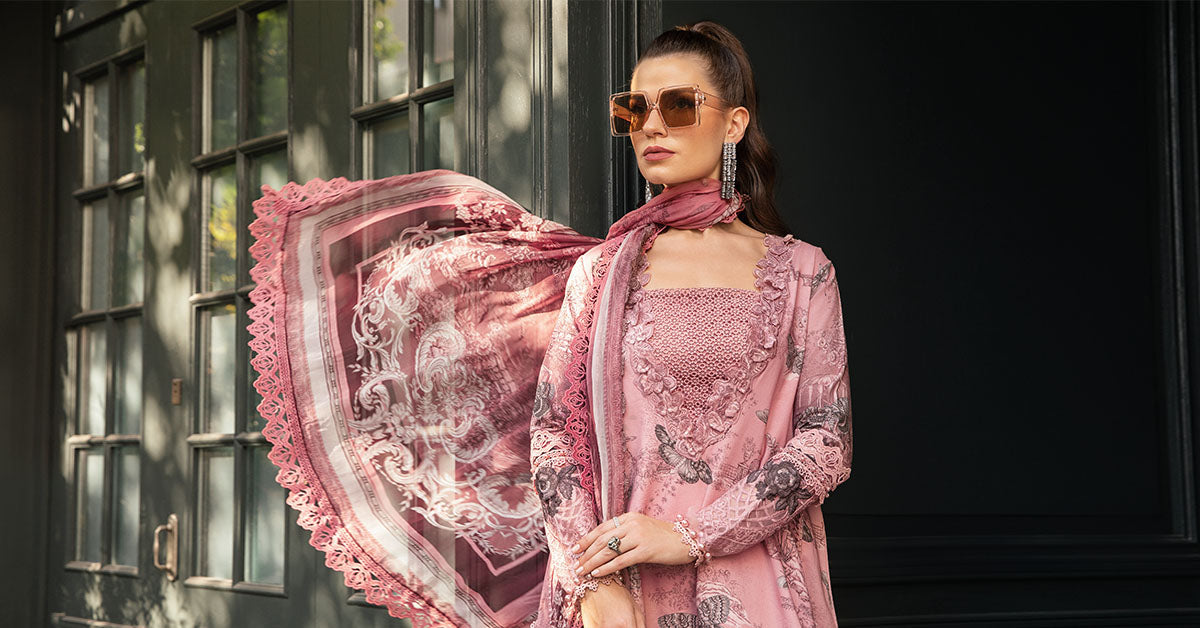 Pakistani Suits 3 Piece Unstitched Printed Cambric Suit | MPT-2308-A Al Libaas