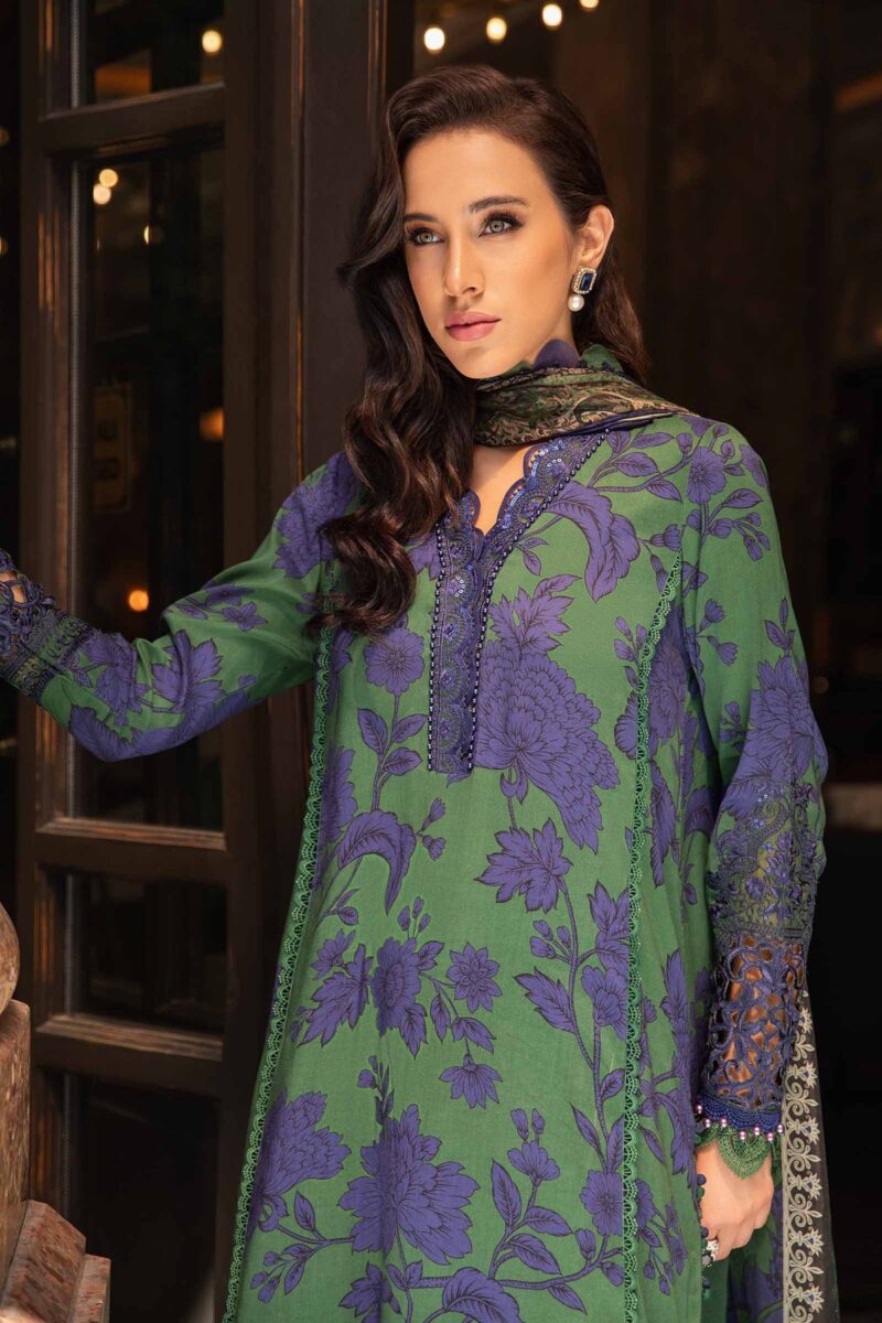 Pakistani Suits 3 Piece Unstitched Printed Cambric Suit | MPT-2309-B Al Libaas