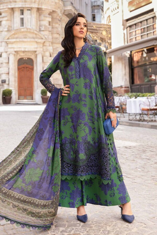 Pakistani Suits 3 Piece Unstitched Printed Cambric Suit | MPT-2309-B Al Libaas