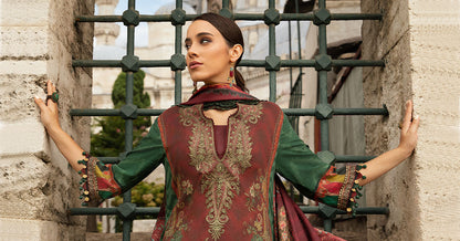 Pakistani Suits 3 Piece Unstitched Printed Linen Suit | MPT-2305-B Al Libaas