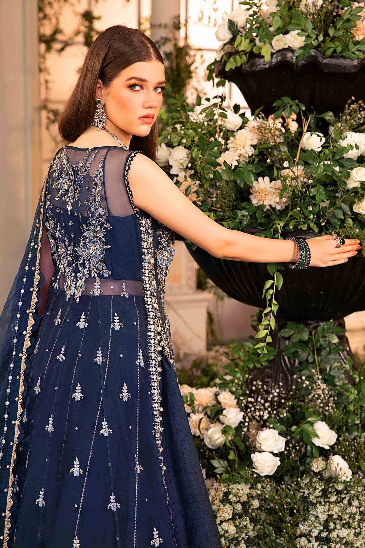 Pakistani Suits 3 Piece Unstitched Embroidered Organza Suit | BD-2901 Al Libaas