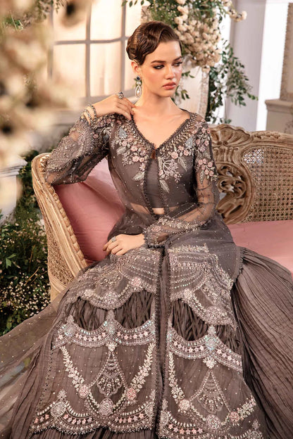 Pakistani Suits 3 Piece Unstitched Embroidered Organza Suit | BD-2902 Al Libaas