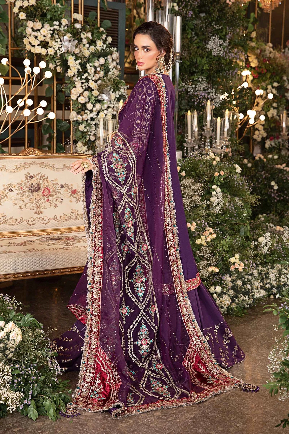 Pakistani Suits 3 Piece Unstitched Embroidered Raw Silk Suit | BD-2903 Al Libaas