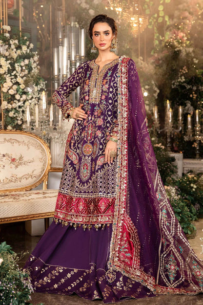 Pakistani Suits 3 Piece Unstitched Embroidered Raw Silk Suit | BD-2903 Al Libaas