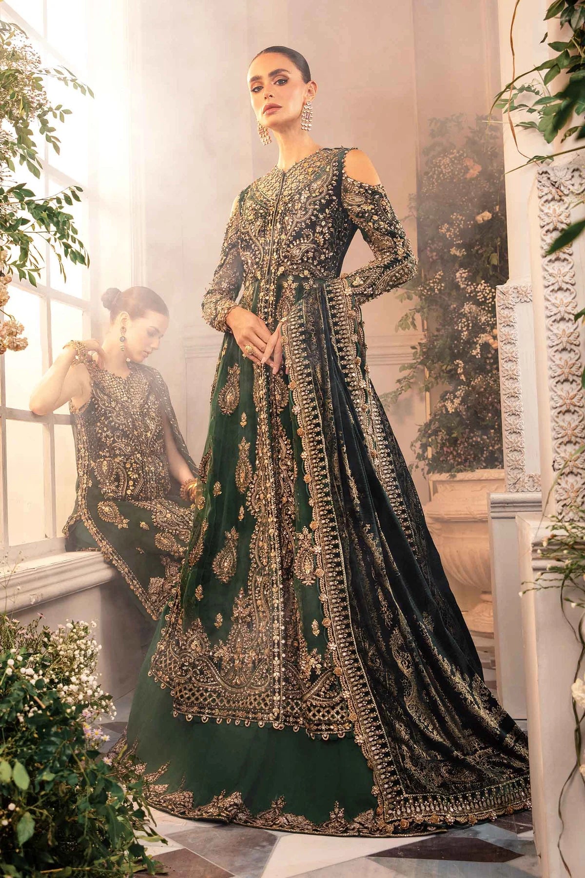 Pakistani Suits 3 Piece Unstitched Embroidered Organza Suit | BD-2904 Al Libaas