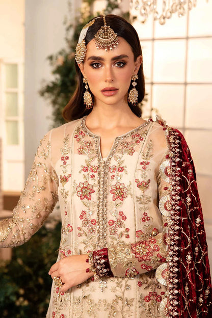 Pakistani Suits 3 Piece Unstitched Embroidered Organza Suit | BD-2905 Al Libaas