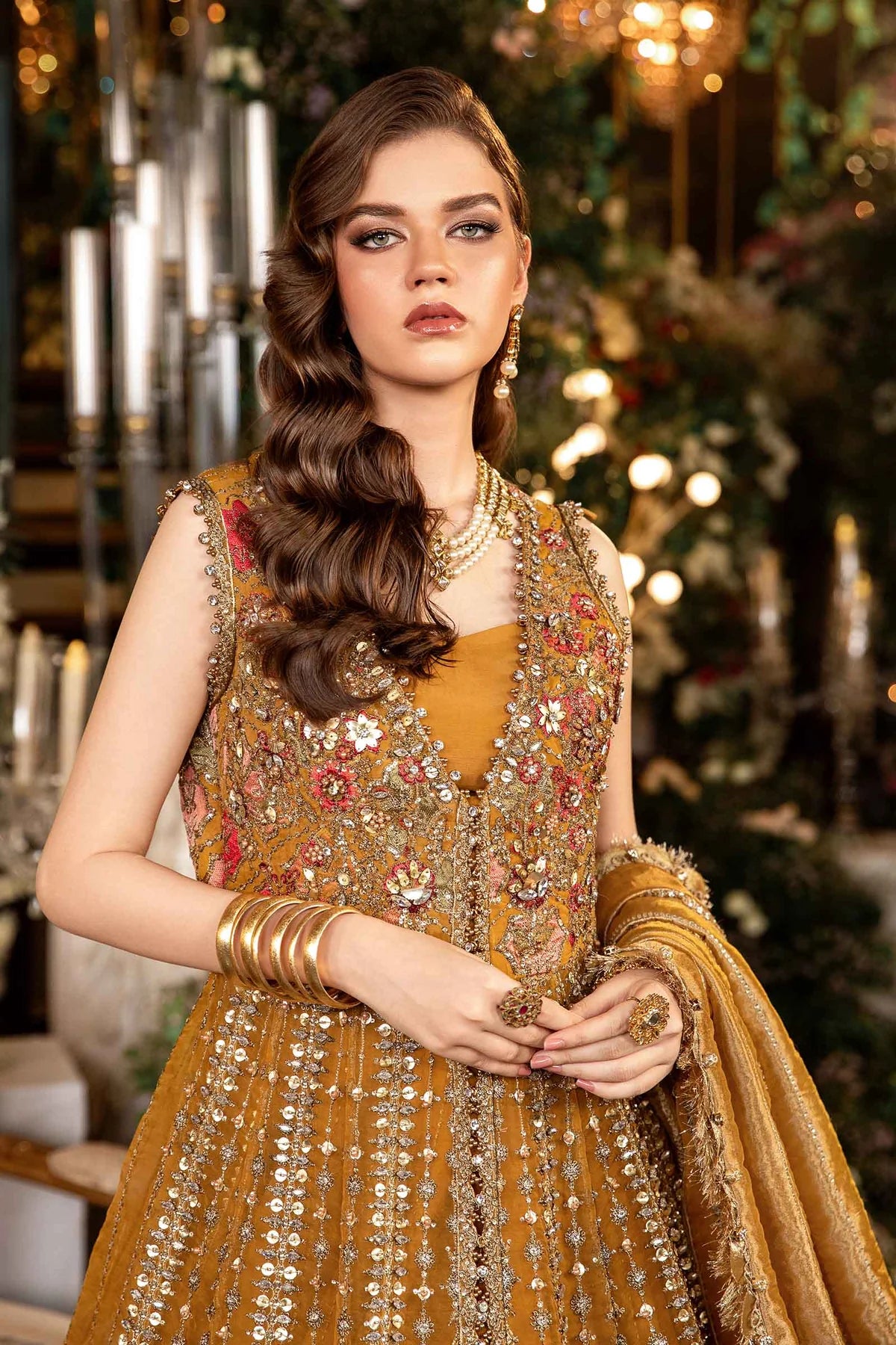 Pakistani Suits 3 Piece Unstitched Embroidered Organza Suit | BD-2907 Al Libaas