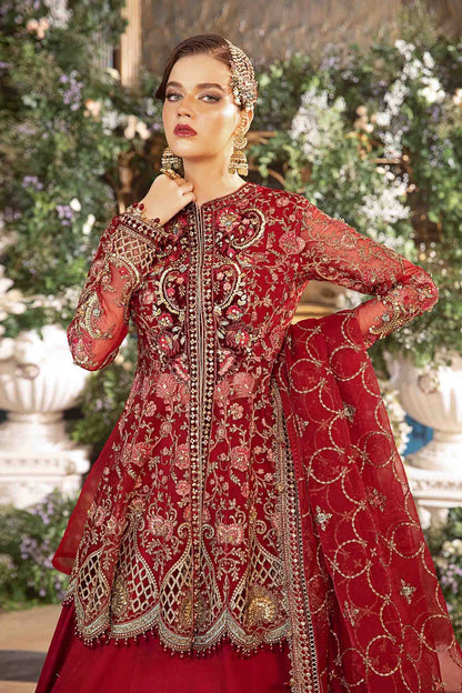 Pakistani Suits 3 Piece Unstitched Embroidered Organza Suit | BD-2908 Al Libaas