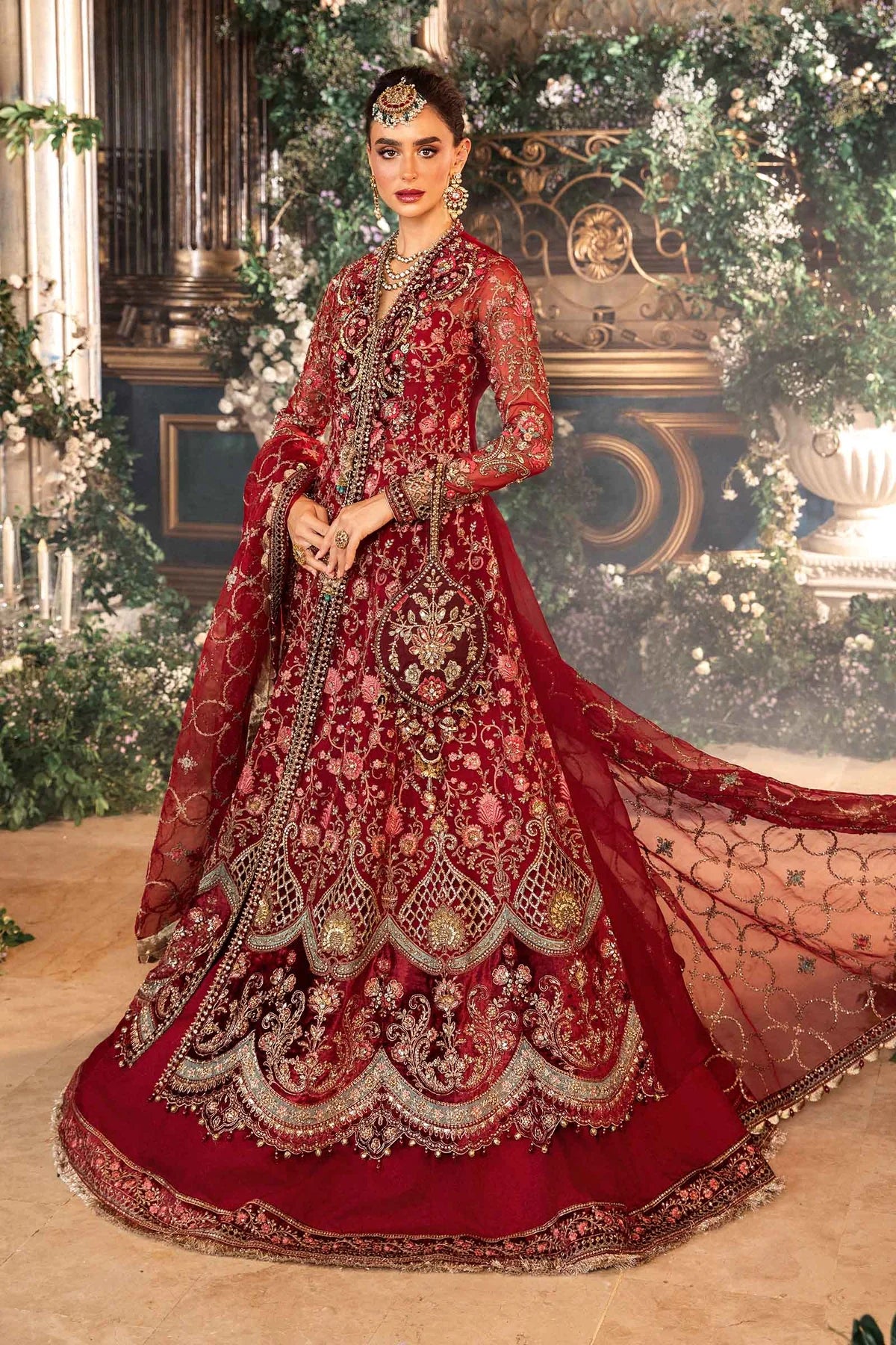 Pakistani Suits 3 Piece Unstitched Embroidered Organza Suit | BD-2908 Al Libaas