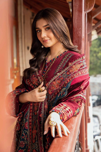 Pakistani Suits 3 Piece Unstitched Embroidered Twill Linen Suit | DL-1210 Al Libaas