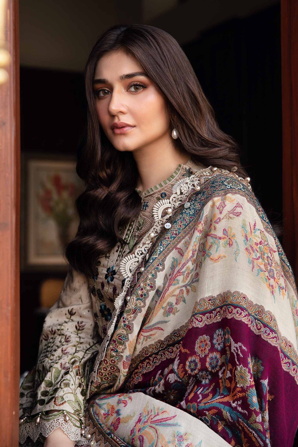 Pakistani Suits 3 Piece Unstitched Embroidered Linen Suit | DL-1211 Al Libaas