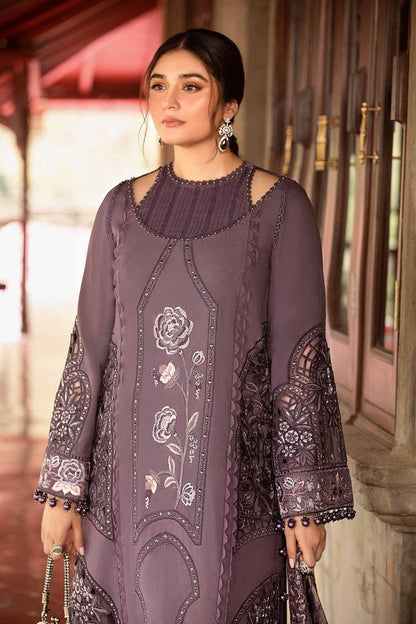 Pakistani Suits 3 Piece Unstitched Embroidered Linen Suit | DL-1202 Al Libaas