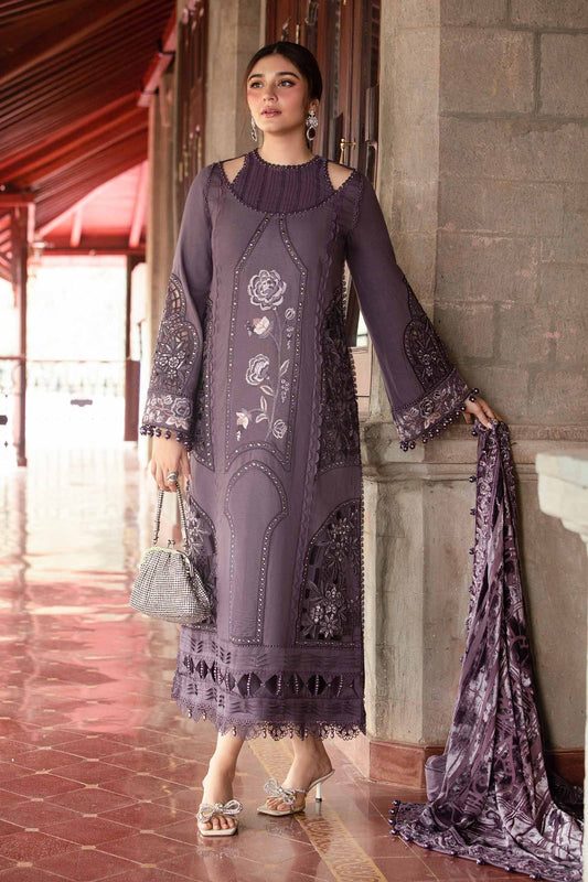 Pakistani Suits 3 Piece Unstitched Embroidered Linen Suit | DL-1202 Al Libaas