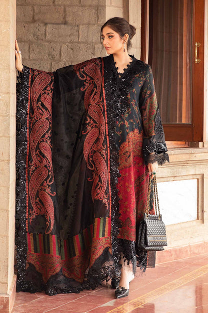 Pakistani Suits 3 Piece Unstitched Embroidered Woven Suit | DL-1204 Al Libaas