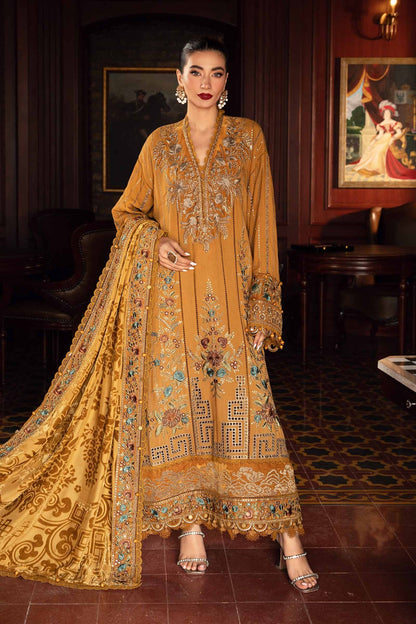 Pakistani Suits 3 Piece Unstitched Embroidered Twill Linen Suit | DL-1207 Al Libaas