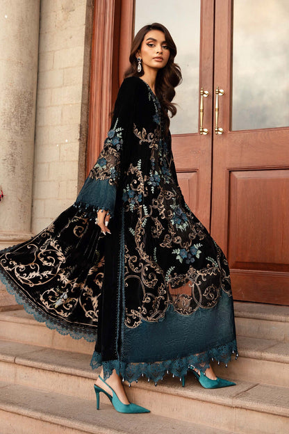 Pakistani Suits 3 Piece Unstitched Embroidered Velvet Suit | DL-1208 Al Libaas