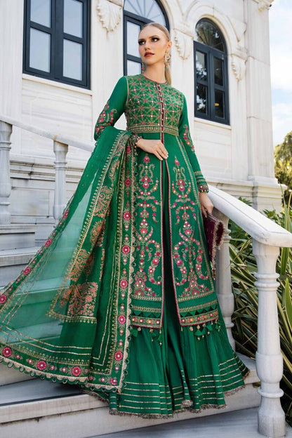 Pakistani Suits Unstitched Embroidered Cotton Satin Suit | CST-811 Al Libaas