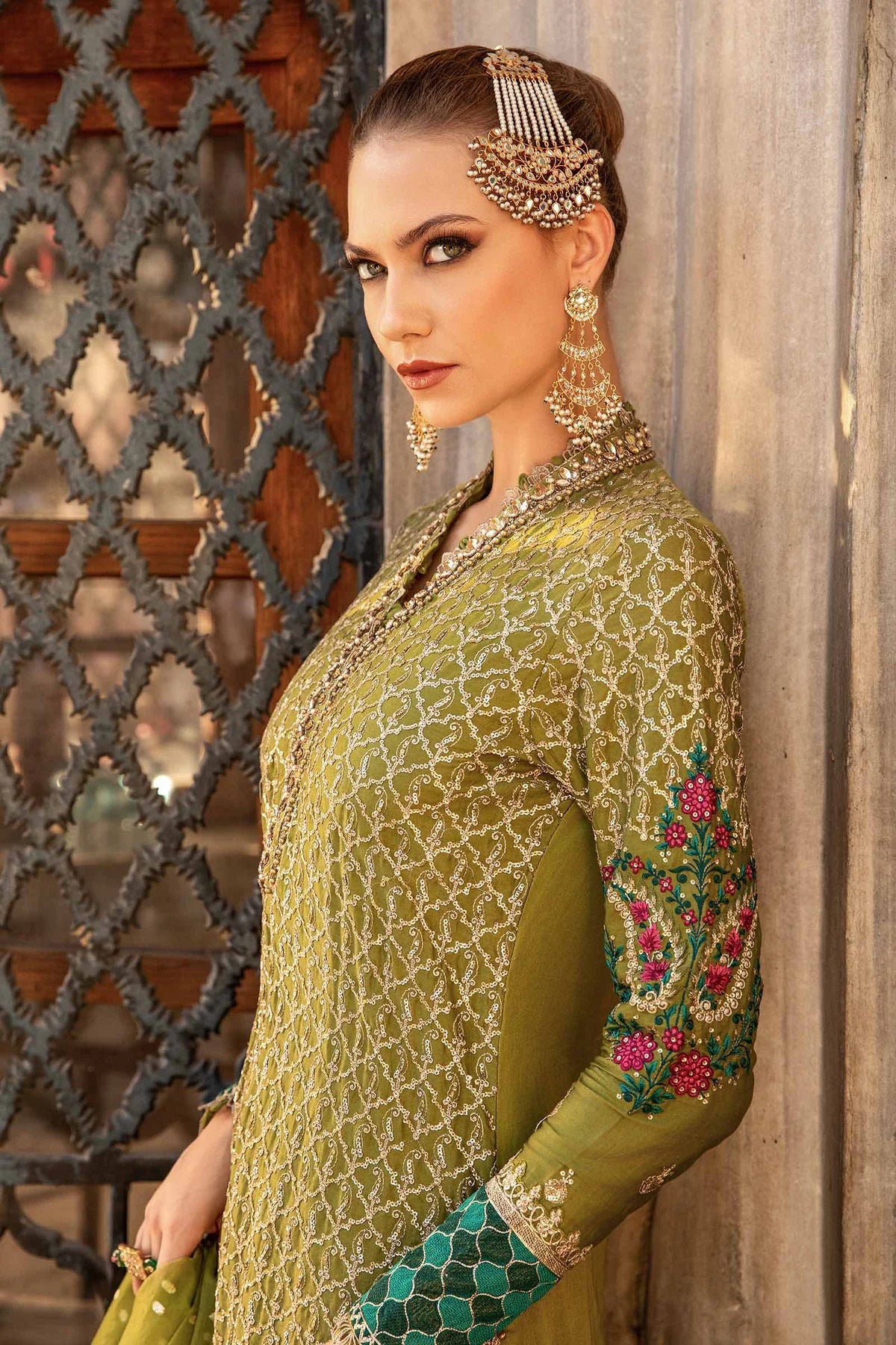 Pakistani Suits Unstitched Embroidered Cotton Satin Suit | CST-803 Al Libaas