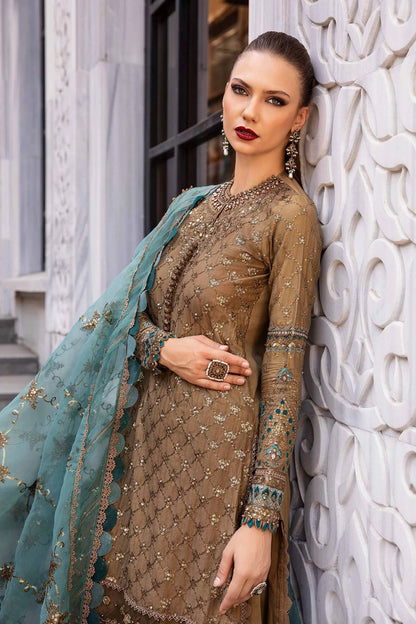 Pakistani Suits Unstitched Embroidered Cotton Satin Suit | CST-808 Al Libaas