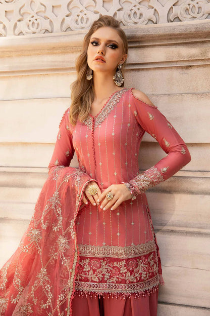 Pakistani Suits Unstitched Embroidered Cotton Satin Suit | CST-809 Al Libaas