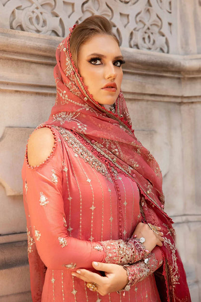 Pakistani Suits Unstitched Embroidered Cotton Satin Suit | CST-809 Al Libaas