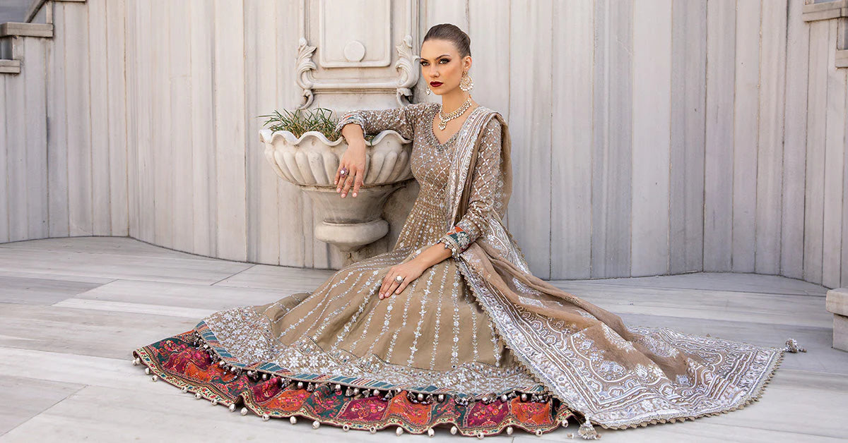 Pakistani Suits Unstitched Embroidered Cotton Satin Suit | CST-810 Al Libaas