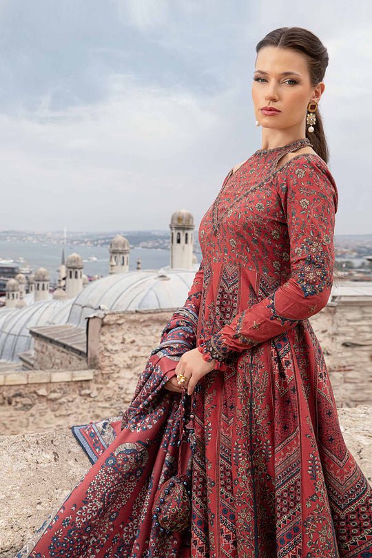 Pakistani Suits Online 3 Piece Unstitched Printed Cambric Suit | MPT - 2302 - B - Al Libaas