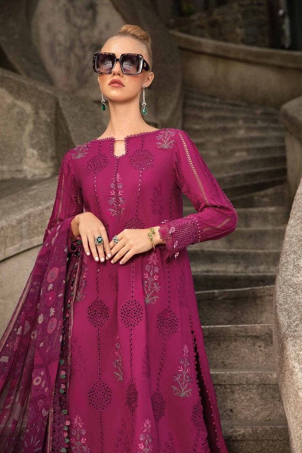 Pakistani Suits Online 3 Piece Unstitched Printed Cambric Suit | MPT - 2303 - B - Al Libaas