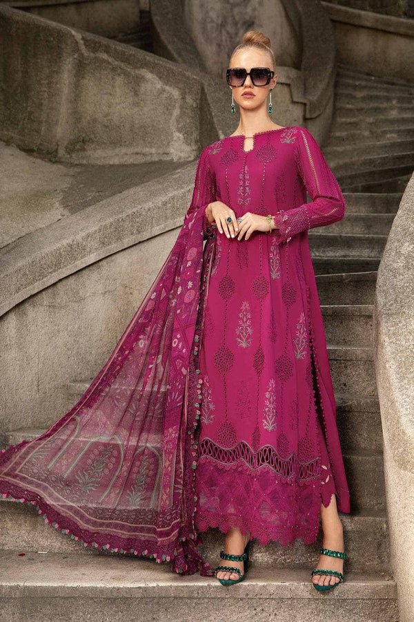 Pakistani Suits Online 3 Piece Unstitched Printed Cambric Suit | MPT - 2303 - B - Al Libaas