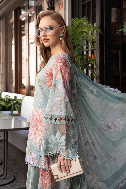 Pakistani Suits Online 3 Piece Unstitched Printed Cambric Suit | MPT - 2306 - A - Al Libaas