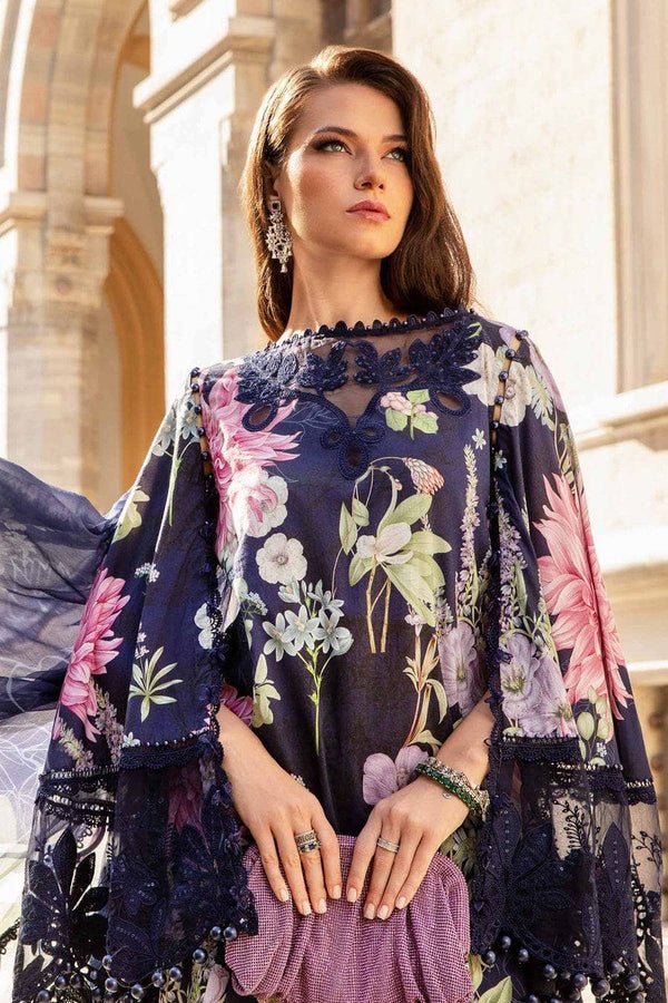 Pakistani Suits Online 3 Piece Unstitched Printed Cambric Suit | MPT - 2306 - B - Al Libaas