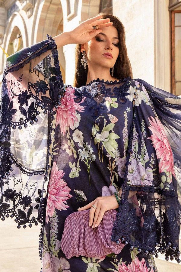 Pakistani Suits Online 3 Piece Unstitched Printed Cambric Suit | MPT - 2306 - B - Al Libaas